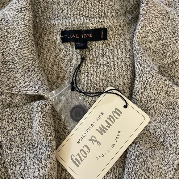 Love Tree Women's Sleeveless Long Sweater Vest Open Front Knit Cardigan Oatmeal - Picture 4 of 9